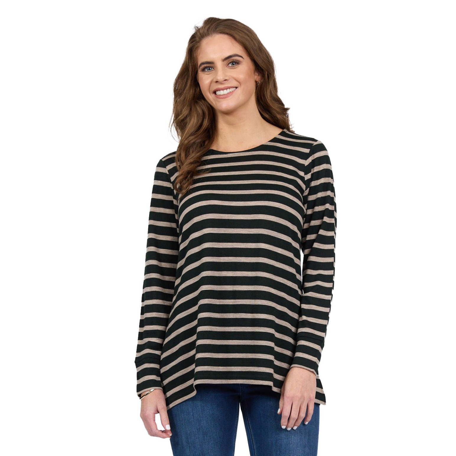 Vassalli 100% Merino Long Sleeve Swing Top
